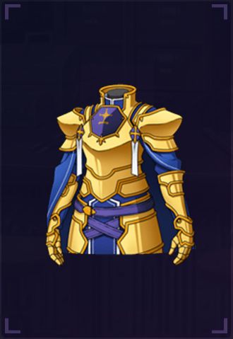Equipment Golden Yellow Knight Armor SAO UB
